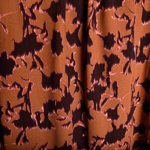 Nine West ikat-print blouse in rust, burgandy, pink, size XXL